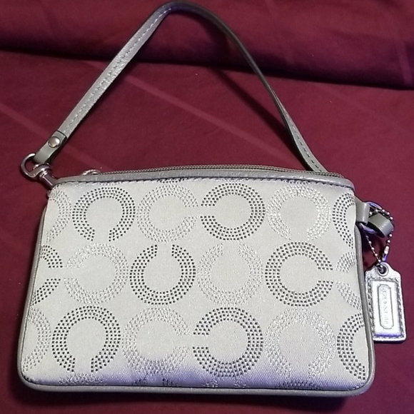 Silver Glitter Coach Wristlet - Picture 4 of 4